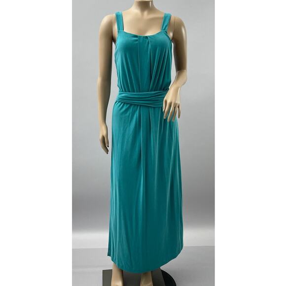 Maeve Dresses & Skirts - Maeve Anthropologie Dress Women L Azores Teal Blue Midi Boho Casual Coastal